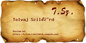 Tolvaj Szilárd névjegykártya